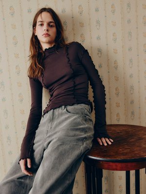 Лонгслив с рельефными швами, арт. 14792