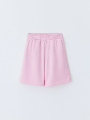 Базовые трикотажные шорты для девочек, розовый, арт. 001