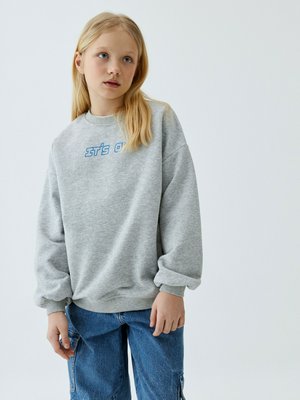 Свитшот оверсайз с принтом, серый, арт. Не указан