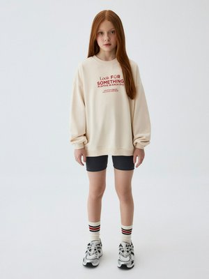 Свитшот оверсайз с принтом, бежевый, арт. НЕТ