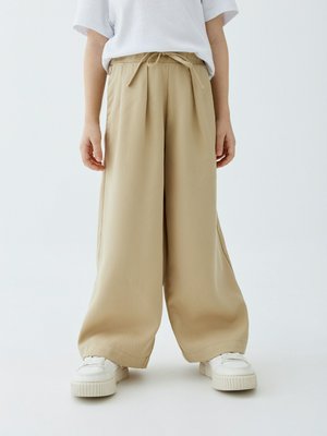 Широкие брюки из лиоцелла для девочек, бежевый, арт. Не указан