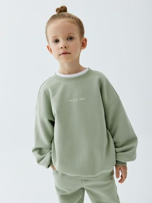 Свитшот оверсайз с принтом для девочек, светло-зеленый, арт. Не указан