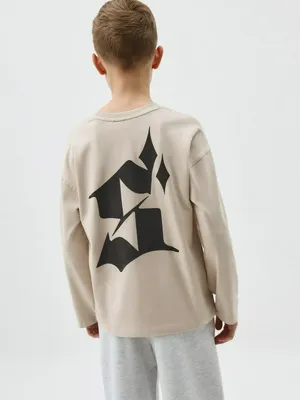 Лонгслив оверсайз с принтом, арт. 14847