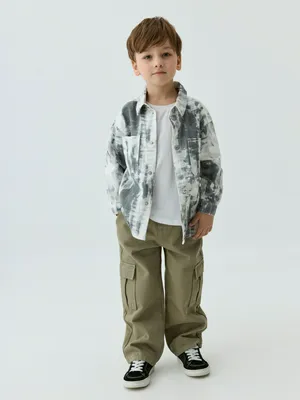 Джинсы Cargo с карманами, хаки, арт. JC001