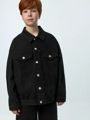 Джинсовая куртка оверсайз, черный, арт. DK001