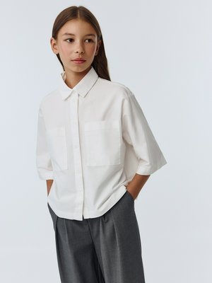 Рубашка оверсайз с короткими рукавами, белый, арт. ART001