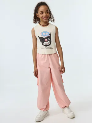 Широкие брюки карго, розовый, арт. N/A