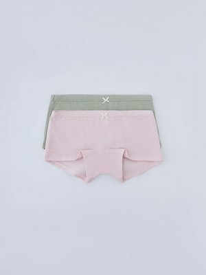 Набор из 2 трусов-слипов для девочек, розовый, зеленый, арт. Не указан