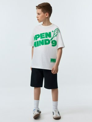 Трикотажные шорты с принтом, темно-синий, арт. Не указан