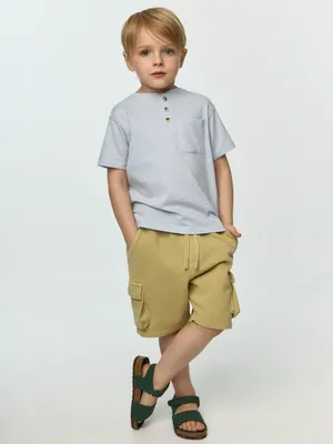 Базовая футболка на пуговицах, светло-серый, арт. Не указан