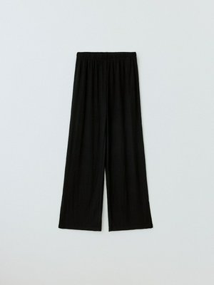 Трикотажные брюки с разрезами для девочек, черный, арт. KID2345