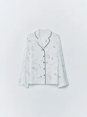 Пижамная рубашка с принтом, арт. 14890