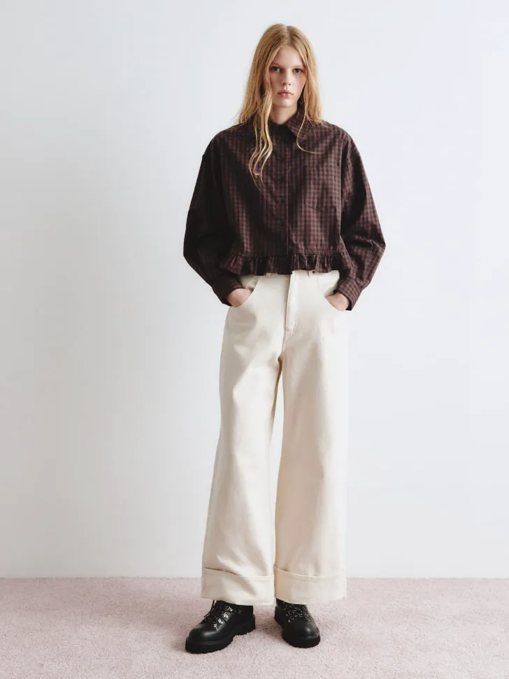 Джинсы Boyfriend fit SELA Young, бежевый, арт. 14899