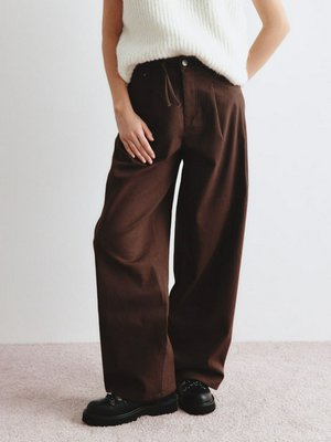 Свободные брюки с кулиской, коричневый, арт. n/a