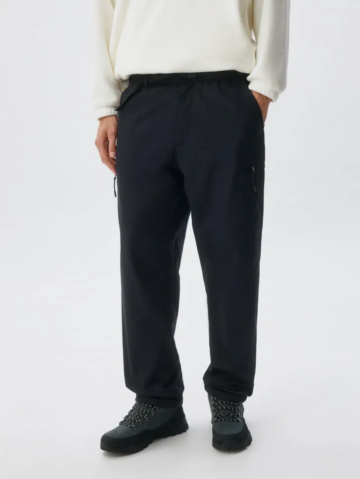 Утепленные брюки-карго, черный, арт. 14911