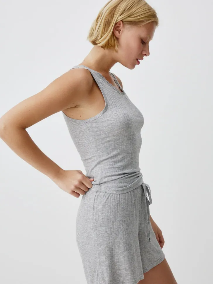 Пижамная майка, серый, арт. 14915