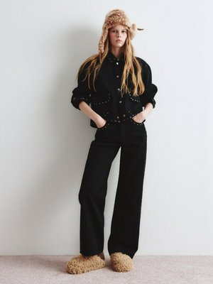 Джинсы Straight Fit, черный, арт. selay001f