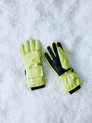 Горнолыжные перчатки, лаймовый, черный, арт. glv001