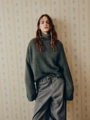 Укороченный джемпер, темно-зеленый, арт. 14953