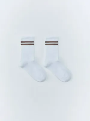 Носки в рубчик с полосками, арт. 14954