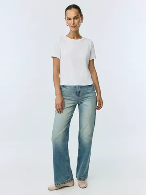 Джинсы 411 WIDE LEG из органического хлопка, синий, арт. 411