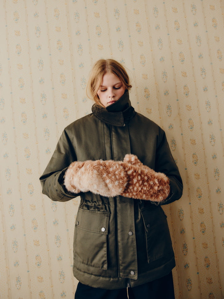 Меховые варежки SELA Young, арт. 15005