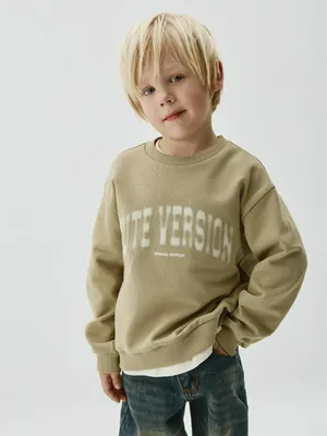 Свитшот с принтом, бежевый, арт. SWT001