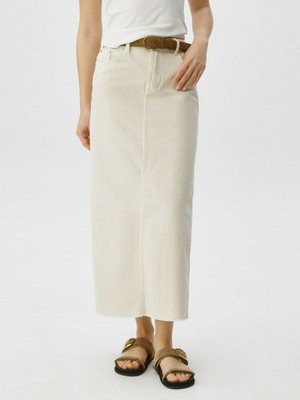 Джинсовая юбка макси с разрезами, арт. 15030