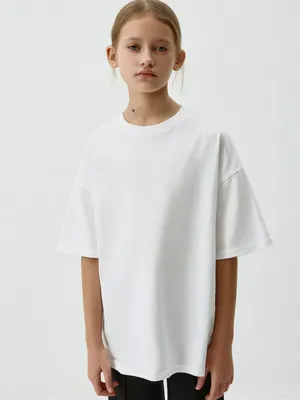 Базовая футболка оверсайз, белый, арт. N/A