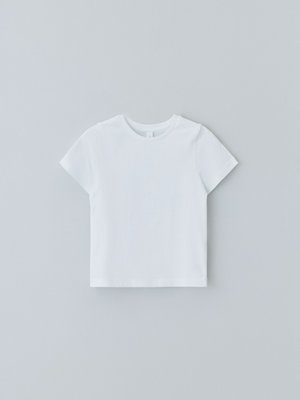 Базовая белая футболка детская, белый, арт. БФД001