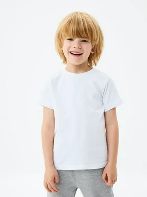 Базовая футболка детская, белый, арт. Не указан