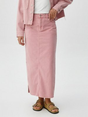 Джинсовая юбка макси с разрезами, арт. 15050