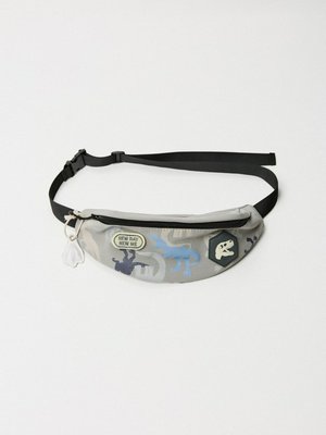 Поясная сумка с принтом, серый, синий, арт. 001