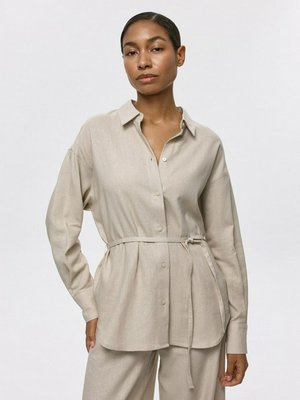 Рубашка из смесового льна, бежевый, арт. 2023-RS-LND