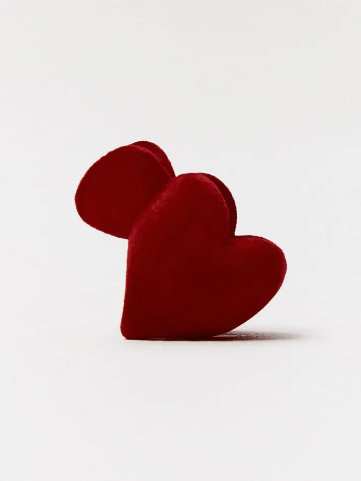 Заколка-крабик, красный, арт. 00001