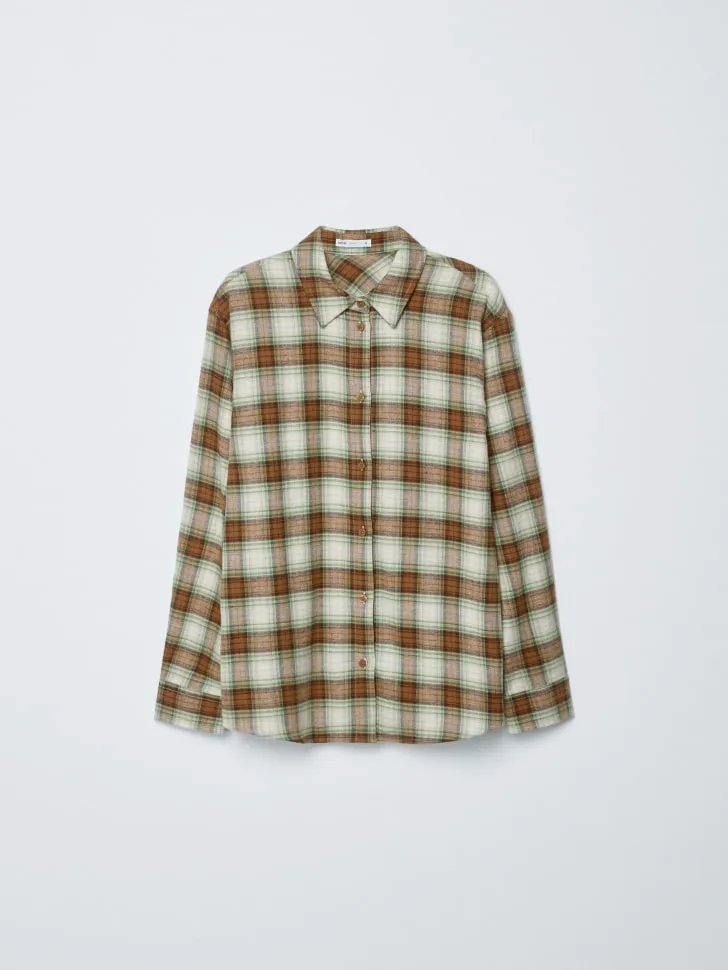 Рубашка оверсайз из хлопка, разноцветный, арт. 15092