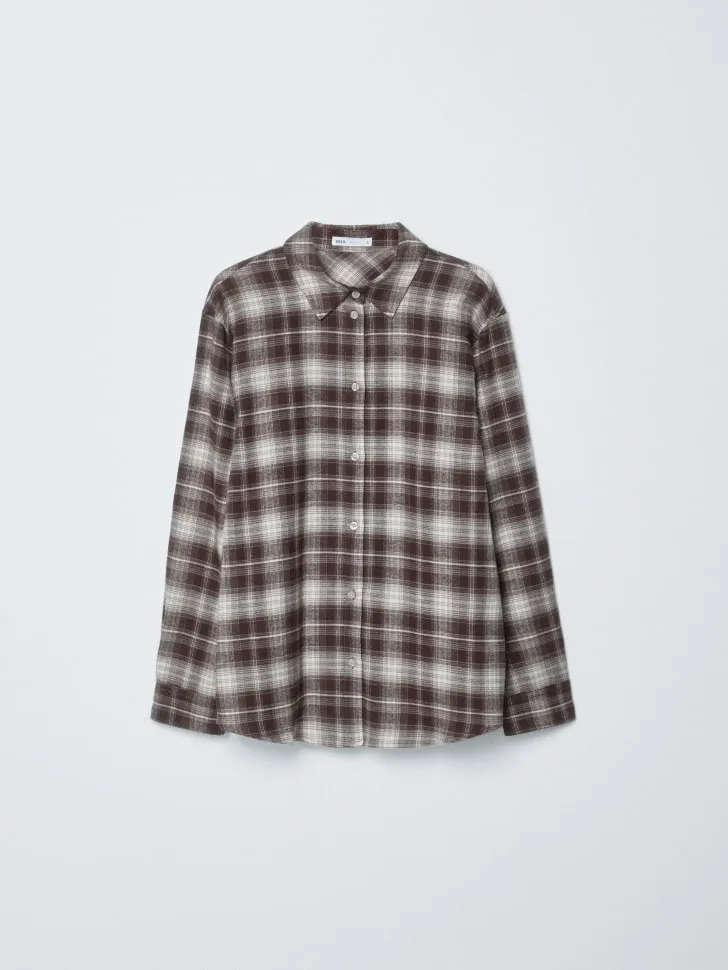 Рубашка оверсайз из хлопка, разноцветный, арт. 15095