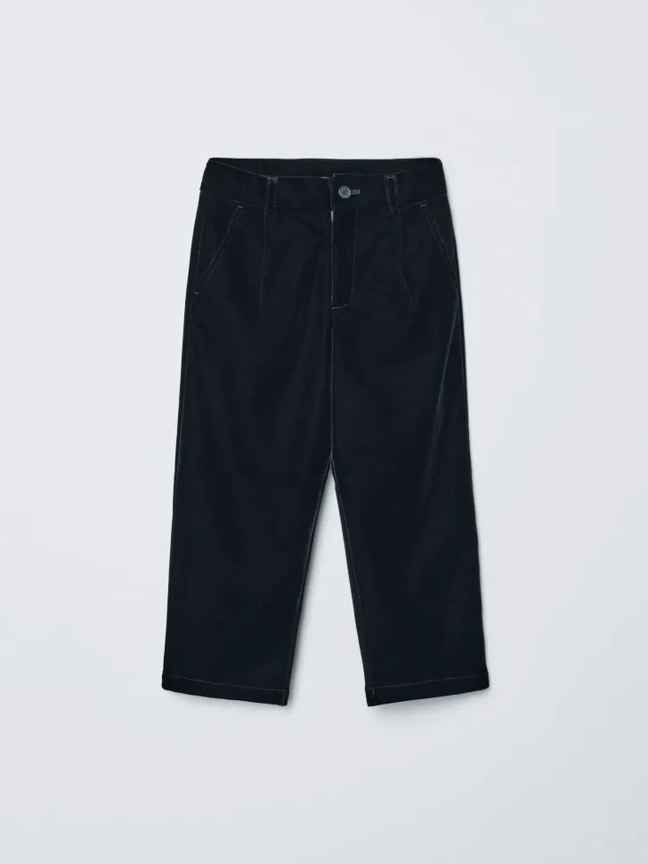 Классические брюки из бархата, черный, арт. 15098