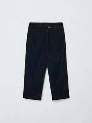 Классические брюки из бархата, черный, арт. 15098