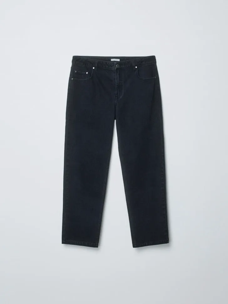 Утепленные джинсы STRAIGHT FIT, черный, арт. 15099
