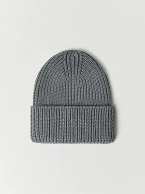 Шапка-бини в рубчик, серый, арт. Не указан