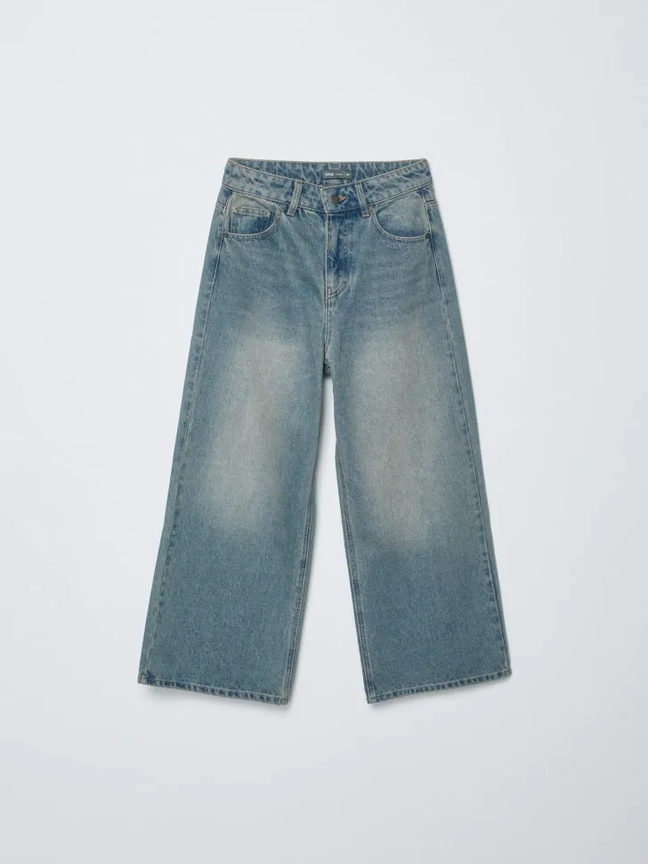 Укороченные джинсы Кулот, голубой, арт. 15109