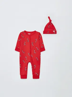 Комплект из комбинезона и шапки для малышей, арт. 15192