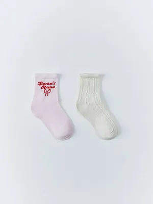 Набор из 2 пар новогодних носков для малышей, арт. 15206