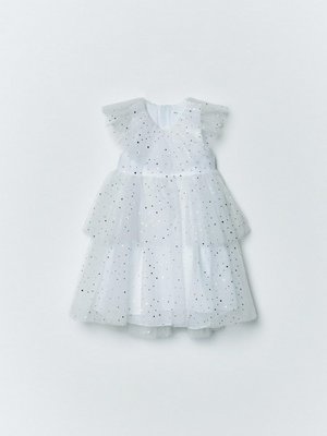 Пышное платье с блестящим принтом для девочек, арт. 15214