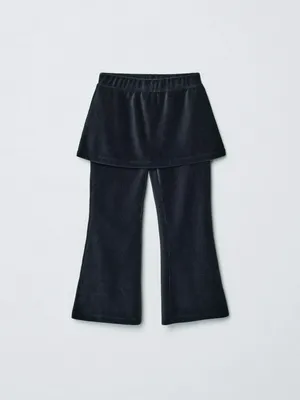 Вельветовые брюки с декоративной юбкой, арт. 15218