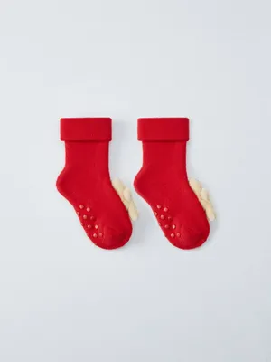 Гольфы с аппликацией для малышей, красный, арт. 15222