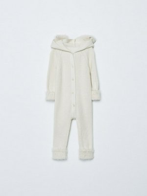 Вязаный комбинезон с капюшоном для малышей, арт. 15227