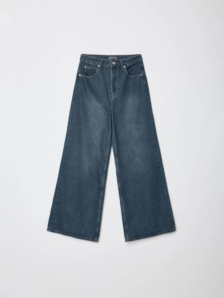 Джинсы WIDE LEG, синий, арт. 15229