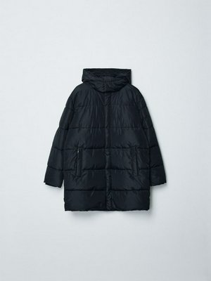 Утепленное стеганое пальто с капюшоном, арт. 15235